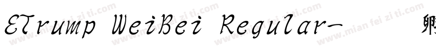 ETrump WeiBei Regular字体转换